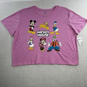 NWT Disney‎ Mickey Mouse & Friends Graphic Tee T-Shirt Crew Neck Short Sleeve